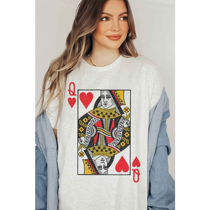 QUEEN OF HEARTS GRAPHIC TEE - Spicie's Boutique