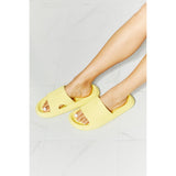 Arms Around Me Open Toe Slide- Yellow - Spicie's Boutique