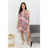 Fresh-Cut Flowers Cold-Shoulder Dress - Spicie's Boutique