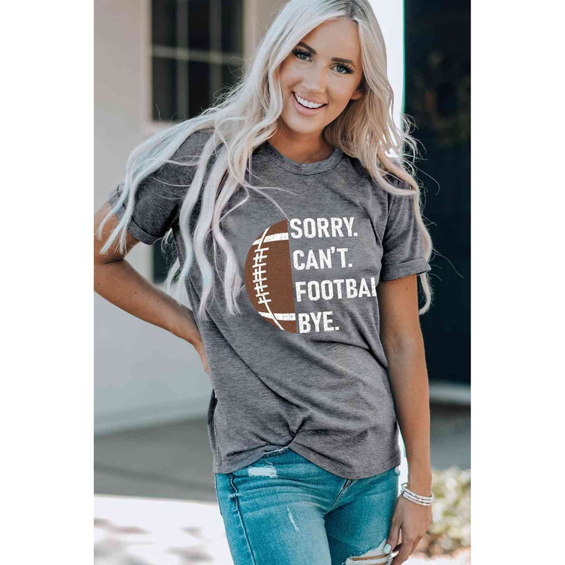 Football Graphic Short Sleeve T-Shirt - Spicie's Boutique