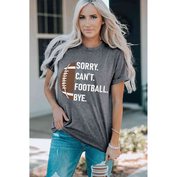 Football Graphic Short Sleeve T-Shirt - Spicie's Boutique