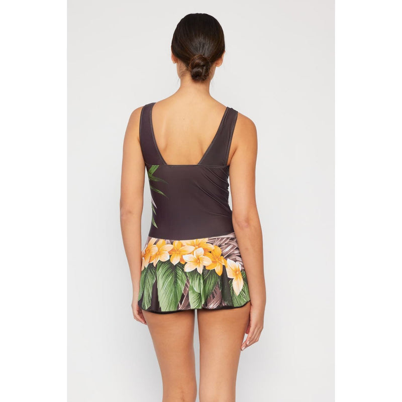Clear Waters Swim Dress- Aloha Brown - Spicie's Boutique